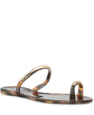 Women's Ivonna Embellished Toe Ring Jelly Flat Sandals | Macy's