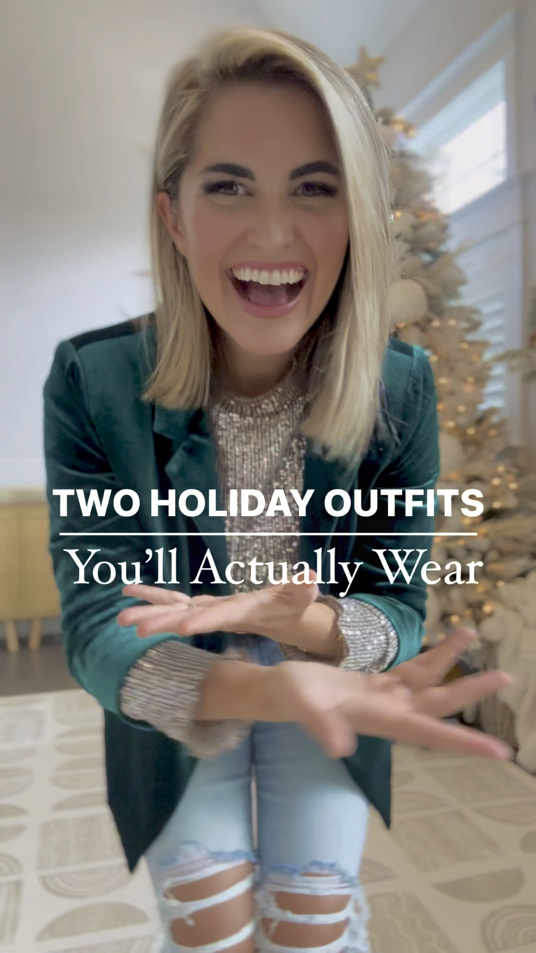 HOLIDAY OUTFITS ❤️🎄
Holiday party outfits 

Merry sweater, jeans, gifts for her, Christmas party, sequin top, sequin pants, velvet blazer, white fuzzy sweater, fuzzy sweater, Christmas sweater, Christmas party outfit, holiday party outfit, pink Santa sweater, Amazon holiday outfits, holiday shoes, rhinestone bow shoes, sequin joggers, white tunic, ugly Christmas  sweater,

#LTKHoliday #LTKSeasonal #LTKparties