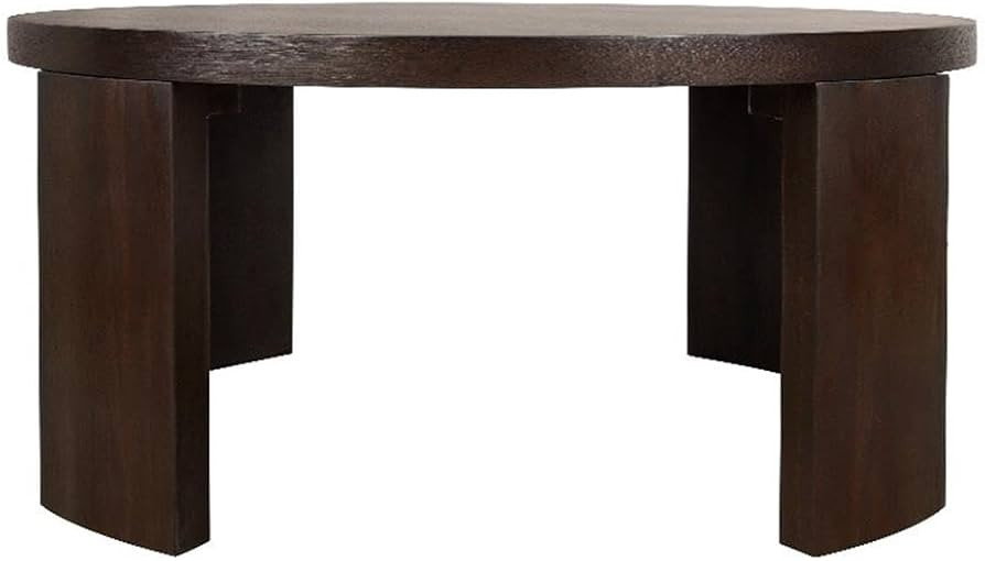New Pacific Direct Londyn Round Coffee Table - Dark Brown | Amazon (US)