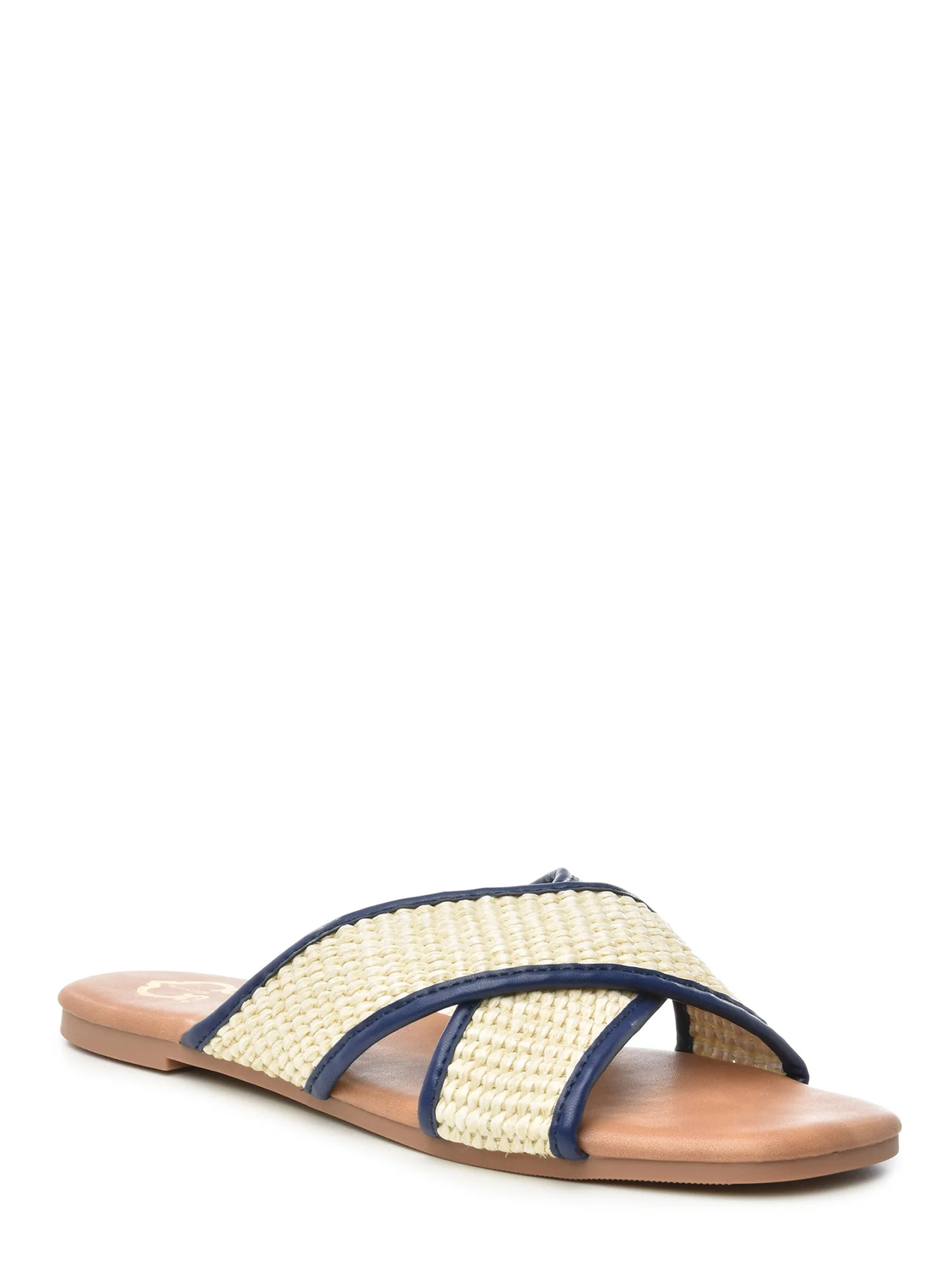 C. Wonder Women's Raffia Crossband Sandal | Walmart (US)