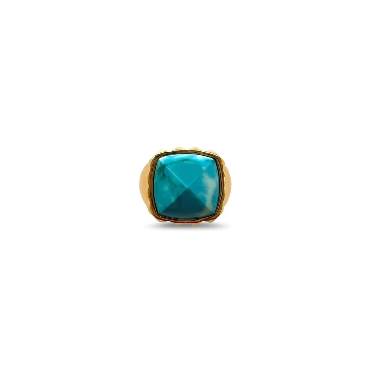 Turquoise Pyramid Ring | Erin Fader Jewelry Design