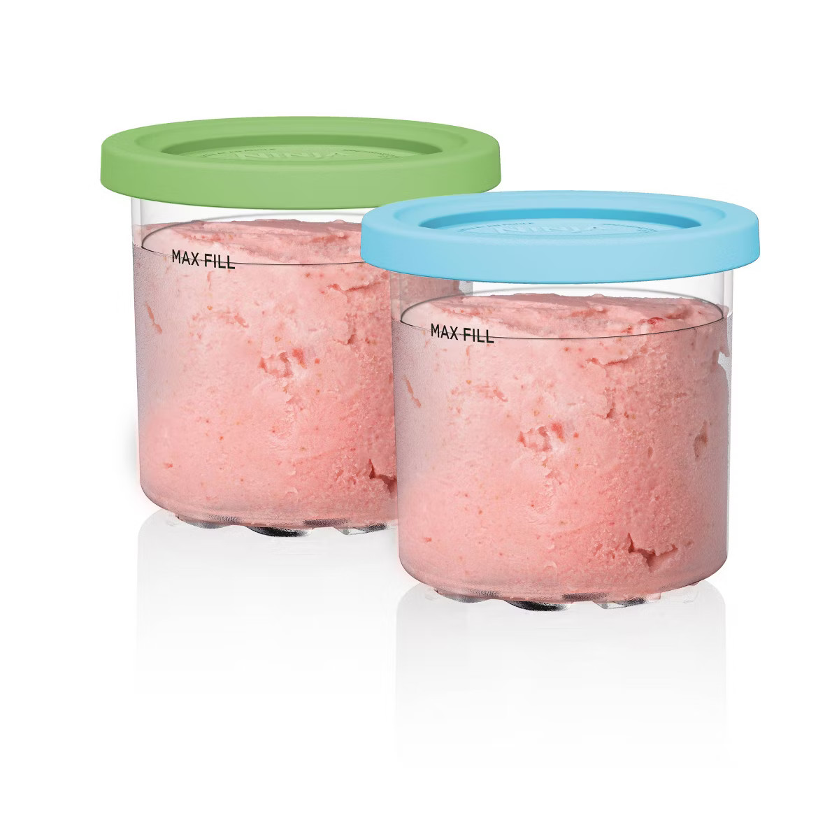 Ninja 2pc Creami Pints and Colored Lids XSKPLID2CD: BPA-Free Food Storage, Dishwasher-Safe, Lime ... | Target