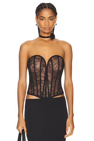 NBD Elliot Corset Top in Black from Revolve.com | Revolve Clothing (Global)