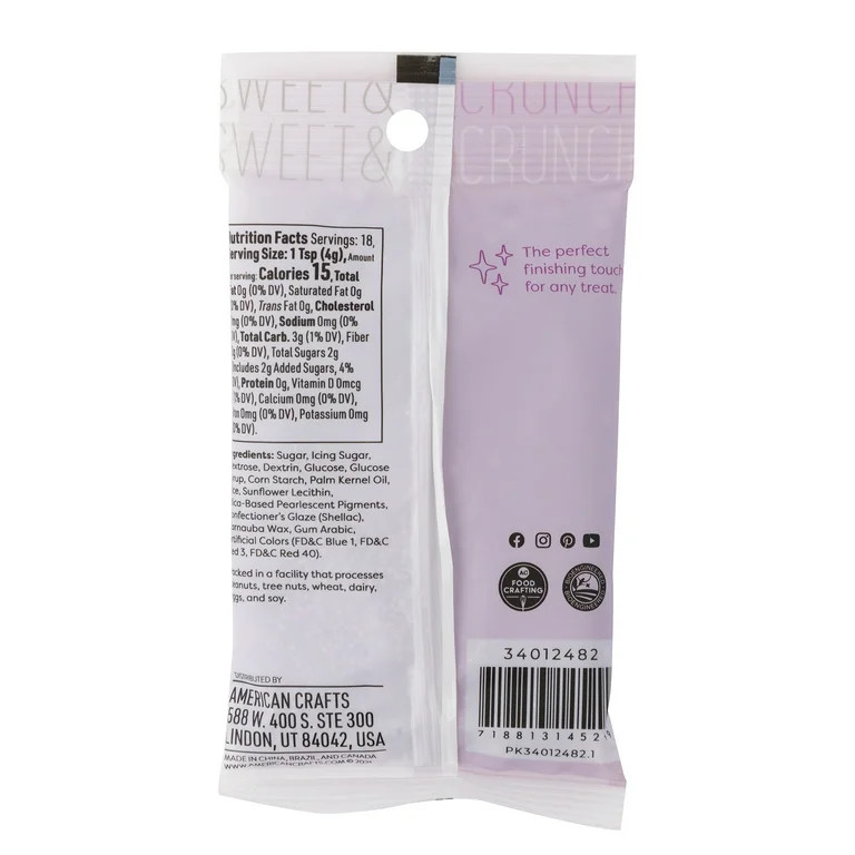 Sweetshop Purple Sprinkle Mix, 2.5oz - Dessert Toppings - Walmart.com | Walmart (US)