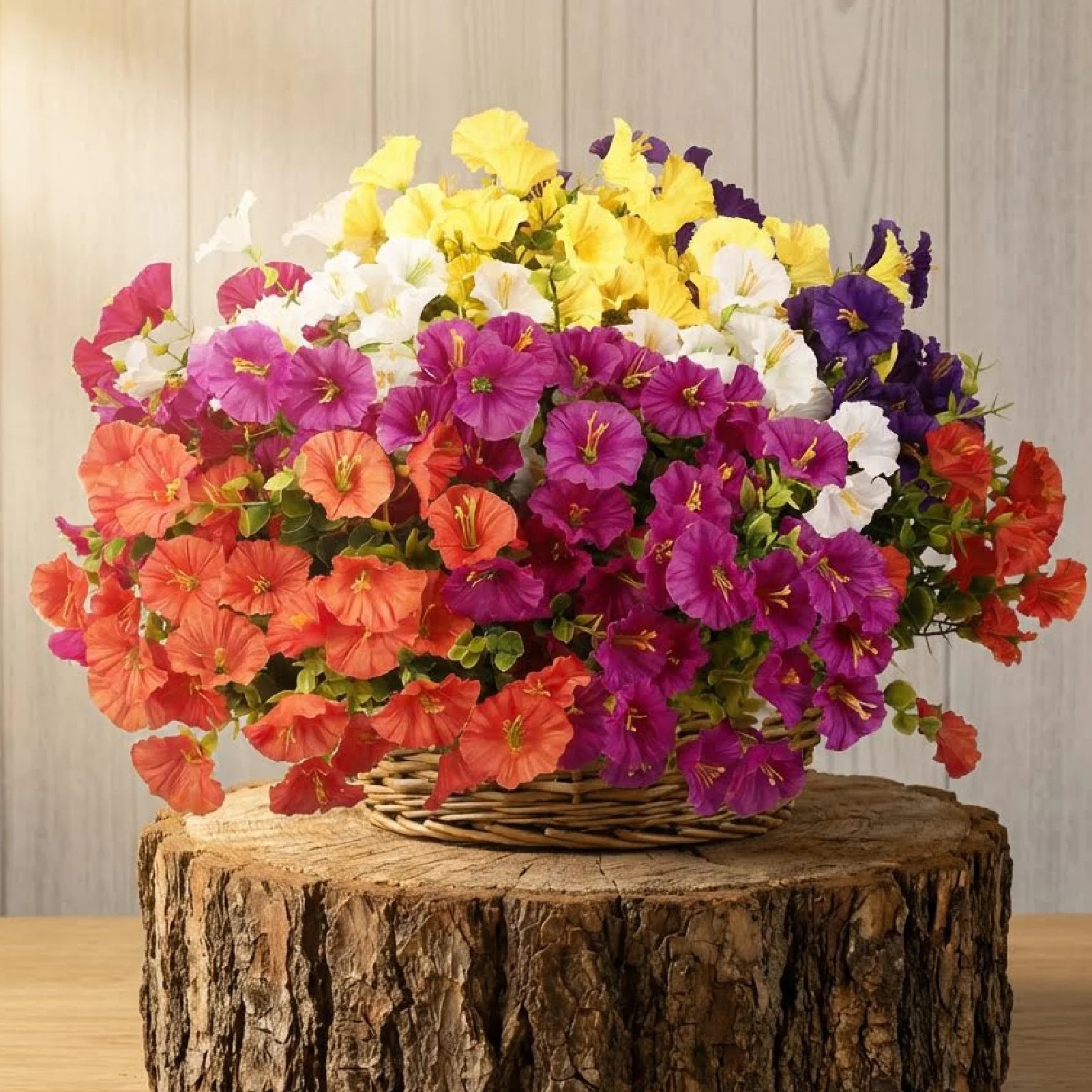 Armscye 18 Bundles Artificial Flowers for Outdoors, Fake Plants Outside Decoration, Morning Glory... | Walmart (US)
