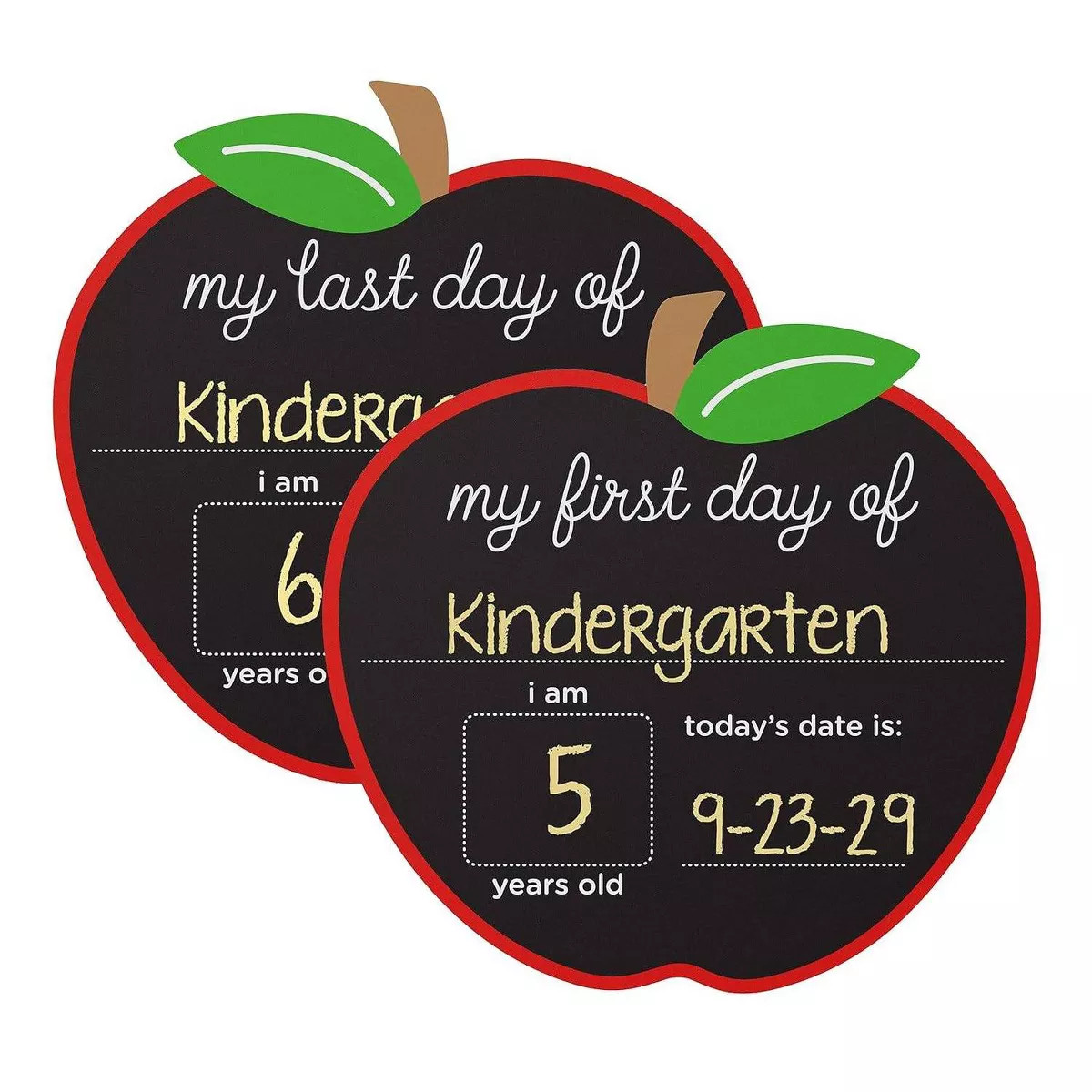 Pearhead First and Last Day of School Reversible Chalkboard Sign - Apple | Target