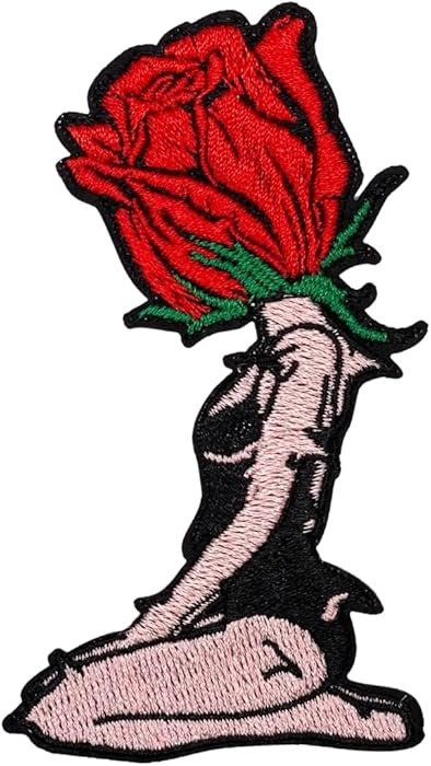 Thorn Maiden Rose Patch – 3.5 inches, Cool Colorful Rose Patches Iron On – Embroidered Iron O... | Amazon (US)