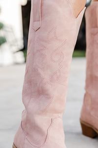 Charlotte Pink Leather Cowboy Boots | Pink Lily