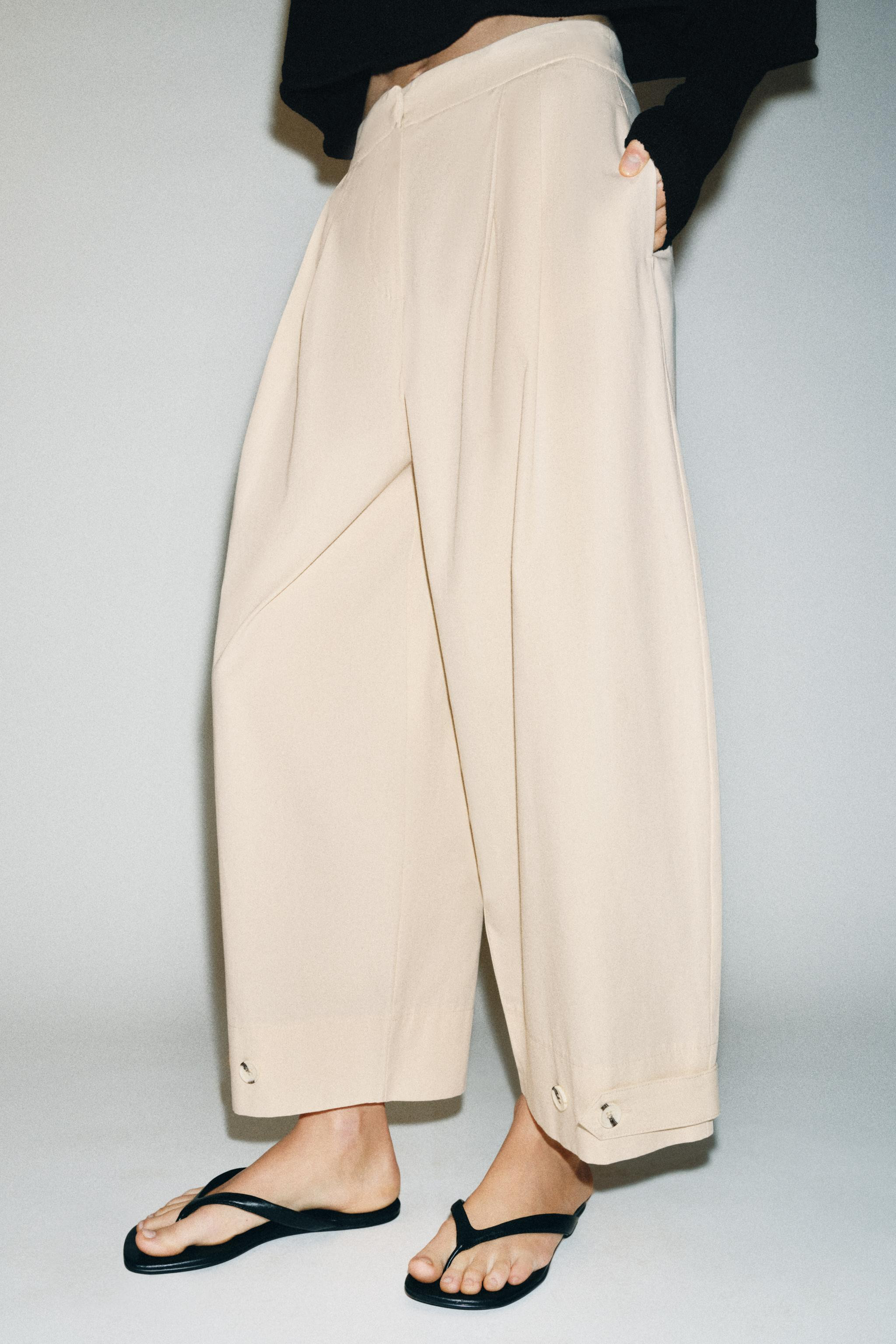 ADJUSTABLE HEM BARREL PANTS | Zara US
