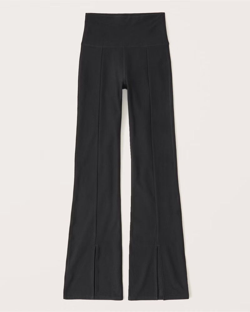 Front Split-Hem Flare Contour Leggings | Abercrombie & Fitch (US)