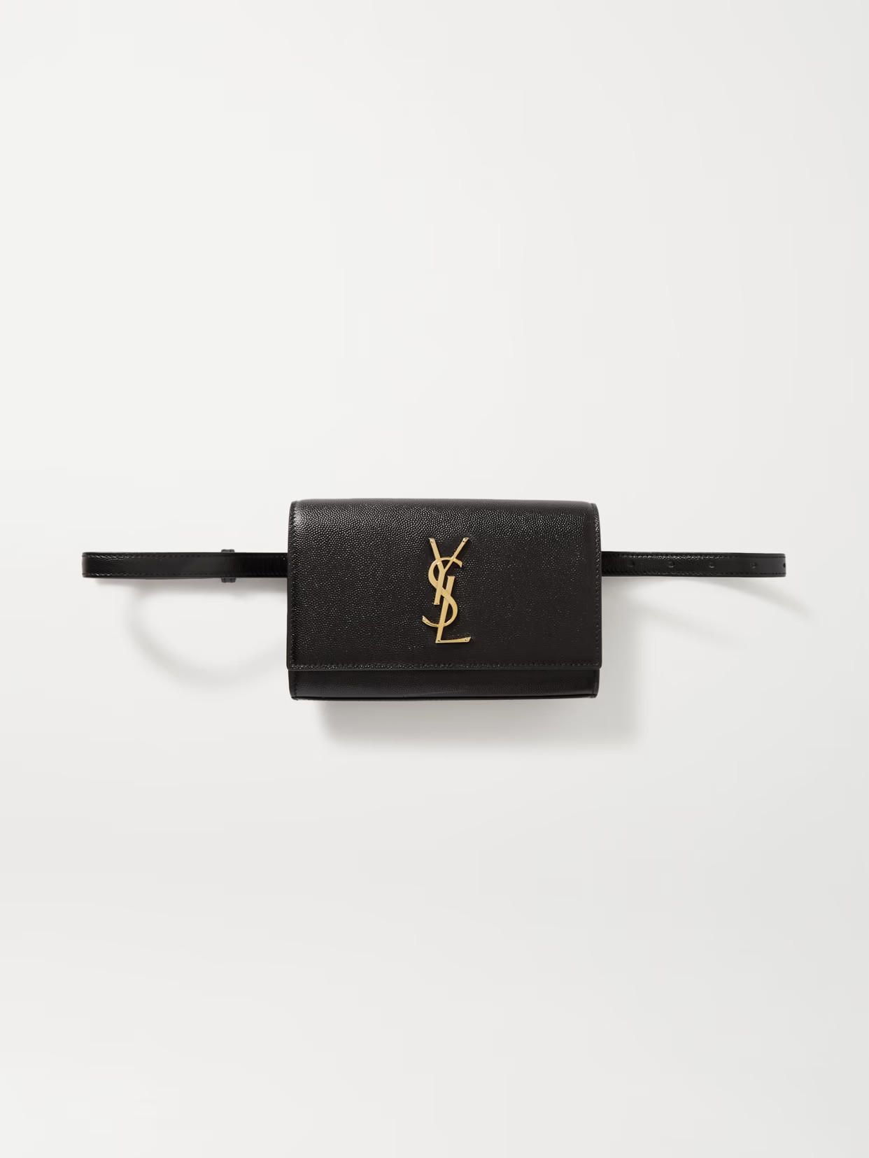SAINT LAURENT - Kate Textured-leather Belt Bag - Black | NET-A-PORTER (US)