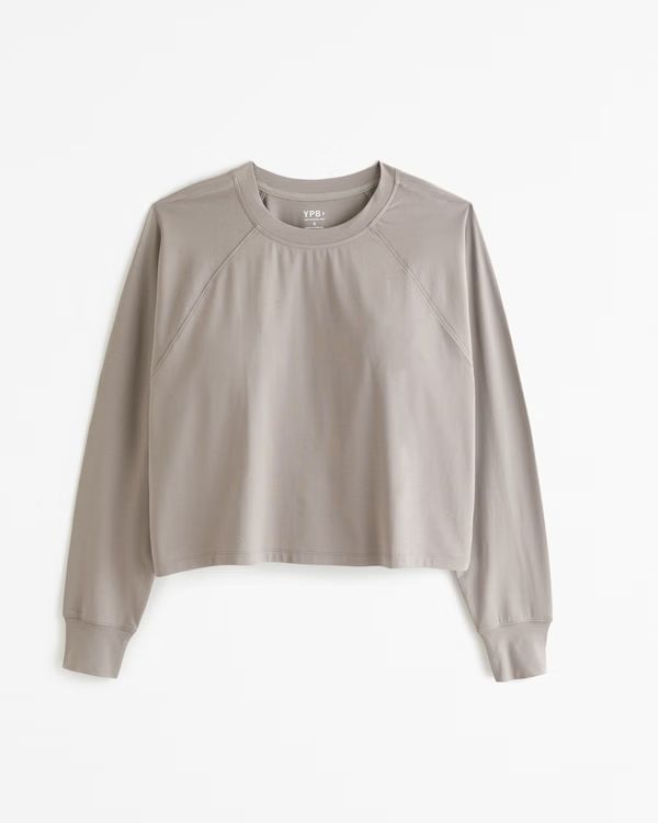 Women's YPB Active Cotton-Blend Long-Sleeve Easy Tee | Women's Active | Abercrombie.com | Abercrombie & Fitch (US)