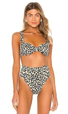 Montce Swim Bustier Bikini Top in Leopard from Revolve.com | Revolve Clothing (Global)