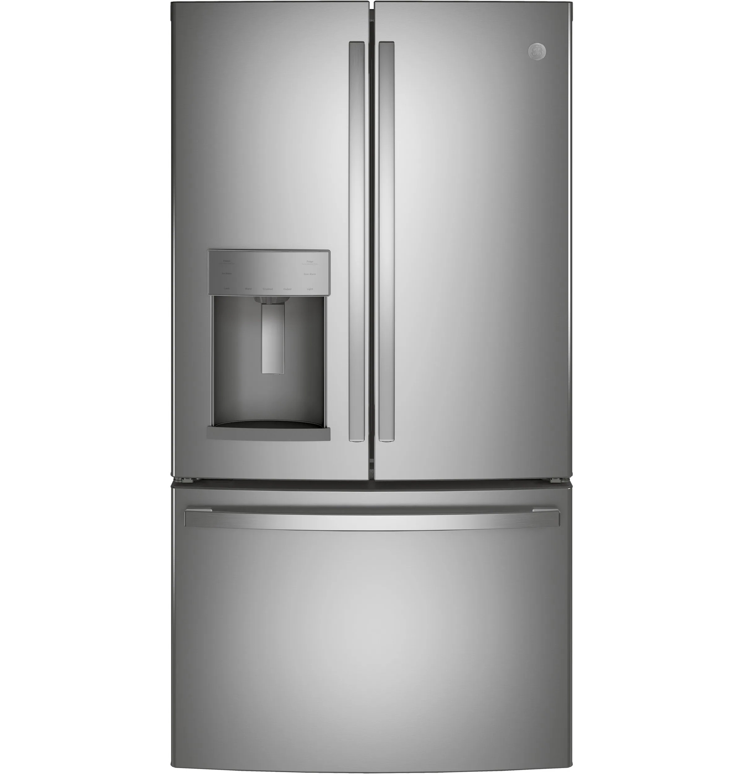 GE Standard-Depth 27.7-cu ft 3 -Door 36-in Wide with Ice Maker ( Fingerprint-resistant Stainless Steel ) ENERGY STAR Certified | GFE28GYNFS | Lowe's