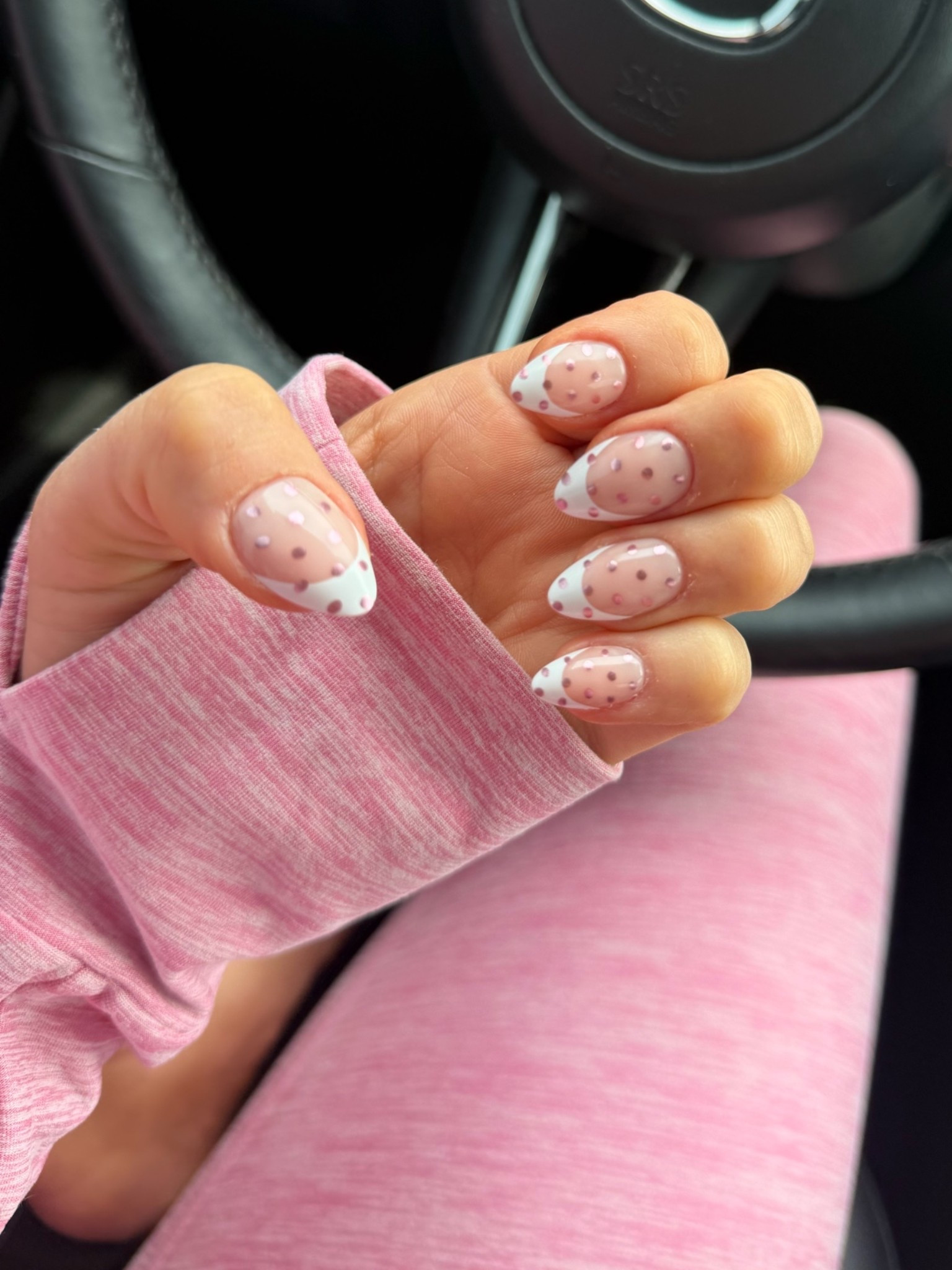 Obsessed with this nail set 💅✨
The prettiest pink polka-dot French tips to match the vibe! Super easy to apply, budget-friendly, and perfect for everyday.

#LTKdayinmylife #LTKgrwm #LTKselfcare