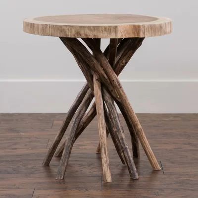 Stilwell Solid Wood Tree Stump End Table Loon Peak Table Base Color: Natural | Wayfair North America
