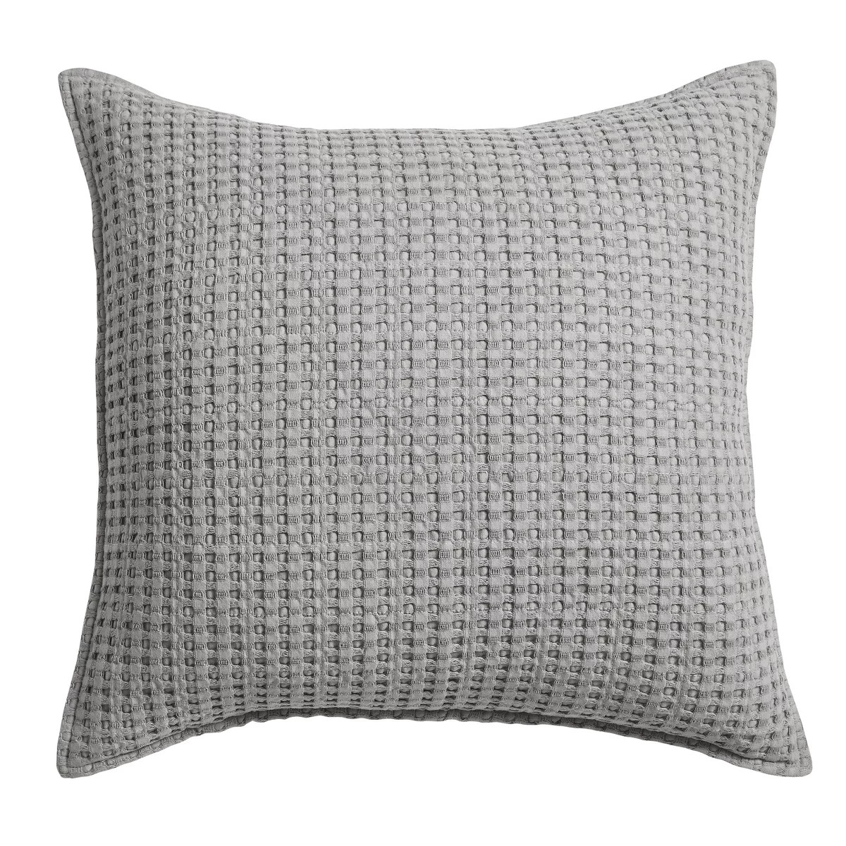 Mills Waffle Grey Square Decorative Pillow - Levtex Home | Target