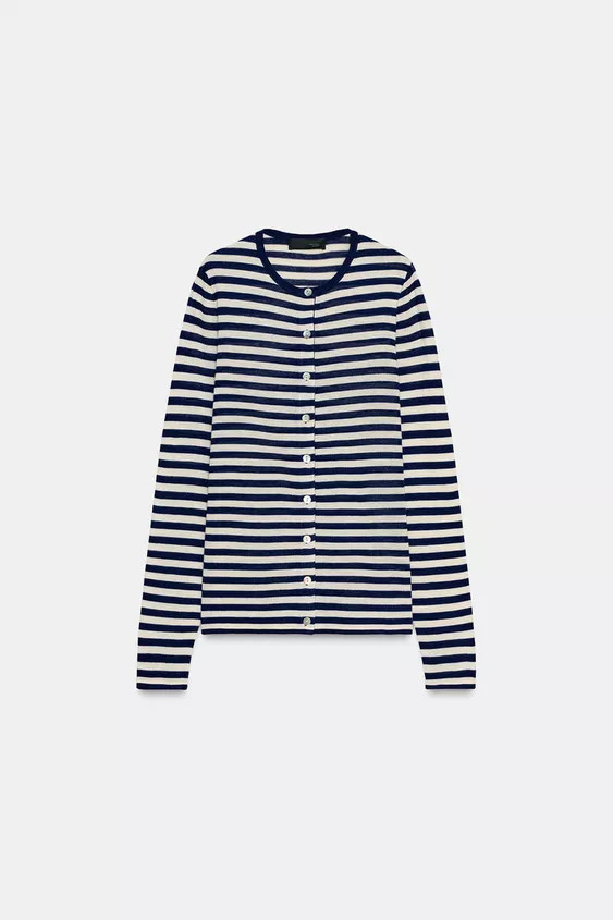 STRIPED KNIT CARDIGAN | Zara US