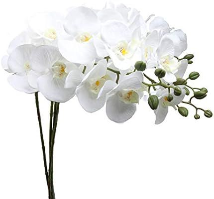 U'Artlines 38 Inch Artificial Phalaenopsis Flowers Branches Silk Orchids Flowers for Home Office ... | Amazon (US)