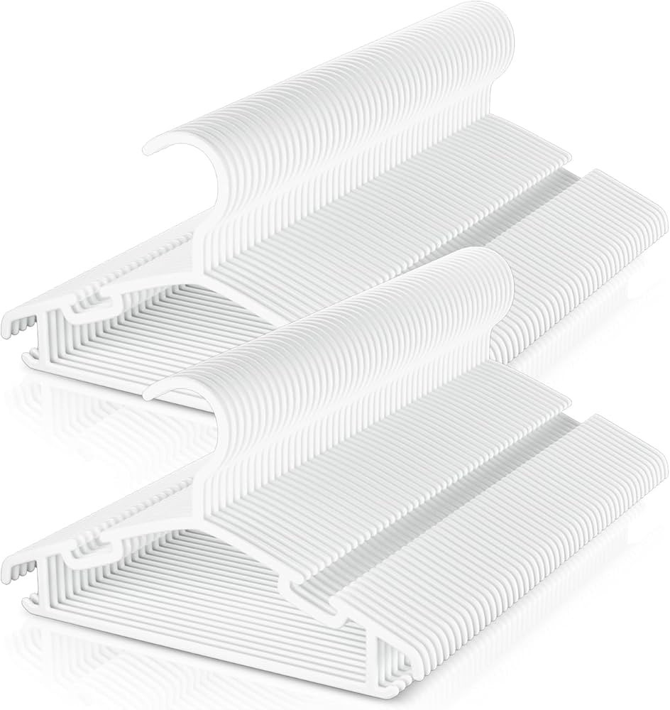 Baby Hangers 100 Pack Non-Slip Kids Plastic Hangers for Closet, Space Saving Toddler Hanger for I... | Amazon (US)