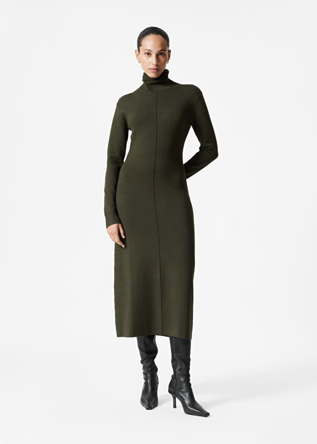 Knitted Roll-Neck Midi Dress | & Other Stories - US