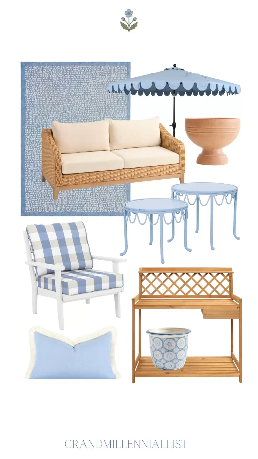 Outdoor patio styling 

Blue and white outdoor furniture porch patio summer

#LTKHome #LTKSeasonal