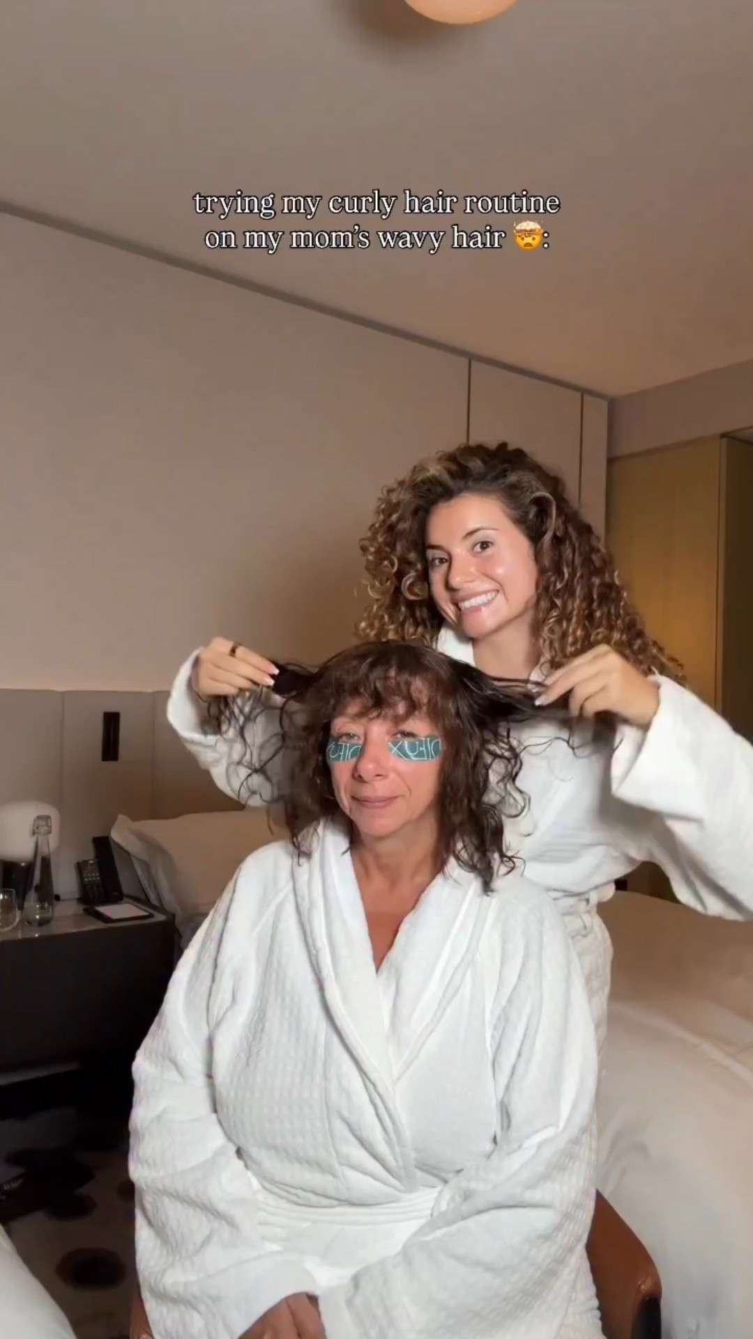 Nighttime wavy hair routine 💤 turning my “ponytail mom” into “curly queen” 👑 I styled my mom’s wavy hair for a night of beauty sleep so she could wake up fabulous ✨all products linked in bio 🔗 

Products I used to get her curls poppin’:
💧 @curlsmithofficial Miracle Shield Leave-In
🌿 @aveda Be Curly Advanced Curl Cream
🌀 @patternbeauty Palo Santo Curl Mousse
🪮@bouncecurl volume brush. USE CODE MELL10 to save✨
💨 @dysonhair Supersonic R Dryer + Diffuser
✨ @aveda Air Control Light Hold Hairspray
💤 @keypbeautiful Asleep Bonnet in Mocha Moon
Because a good hair day really does begin before bed 😉

#CurlyHairCare #HairTransformation #WavyToCurly #CurlyHairRoutine #KEYPBeautiful