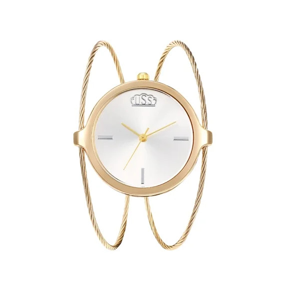 Minimalist Golden Bangle Watch for Women Luxury Wire Bracelet Cuff Watch Elegant Quartz Wristwatc... | Walmart (US)