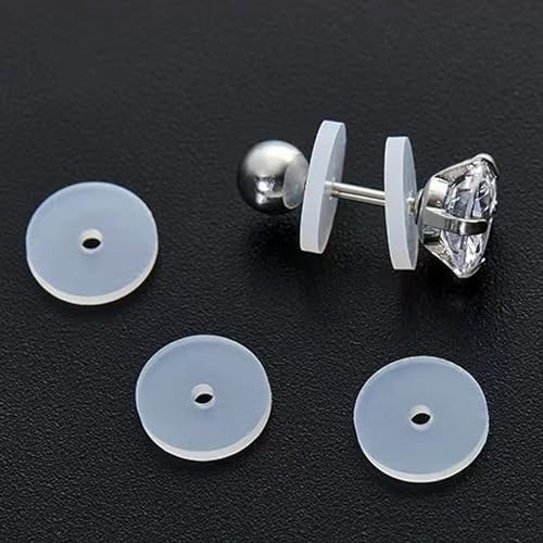 50~100Pcs Silicone Earring Backs Stopper for Piercings, Clear Discs Stabilizer Pads for Healing N... | Amazon (US)