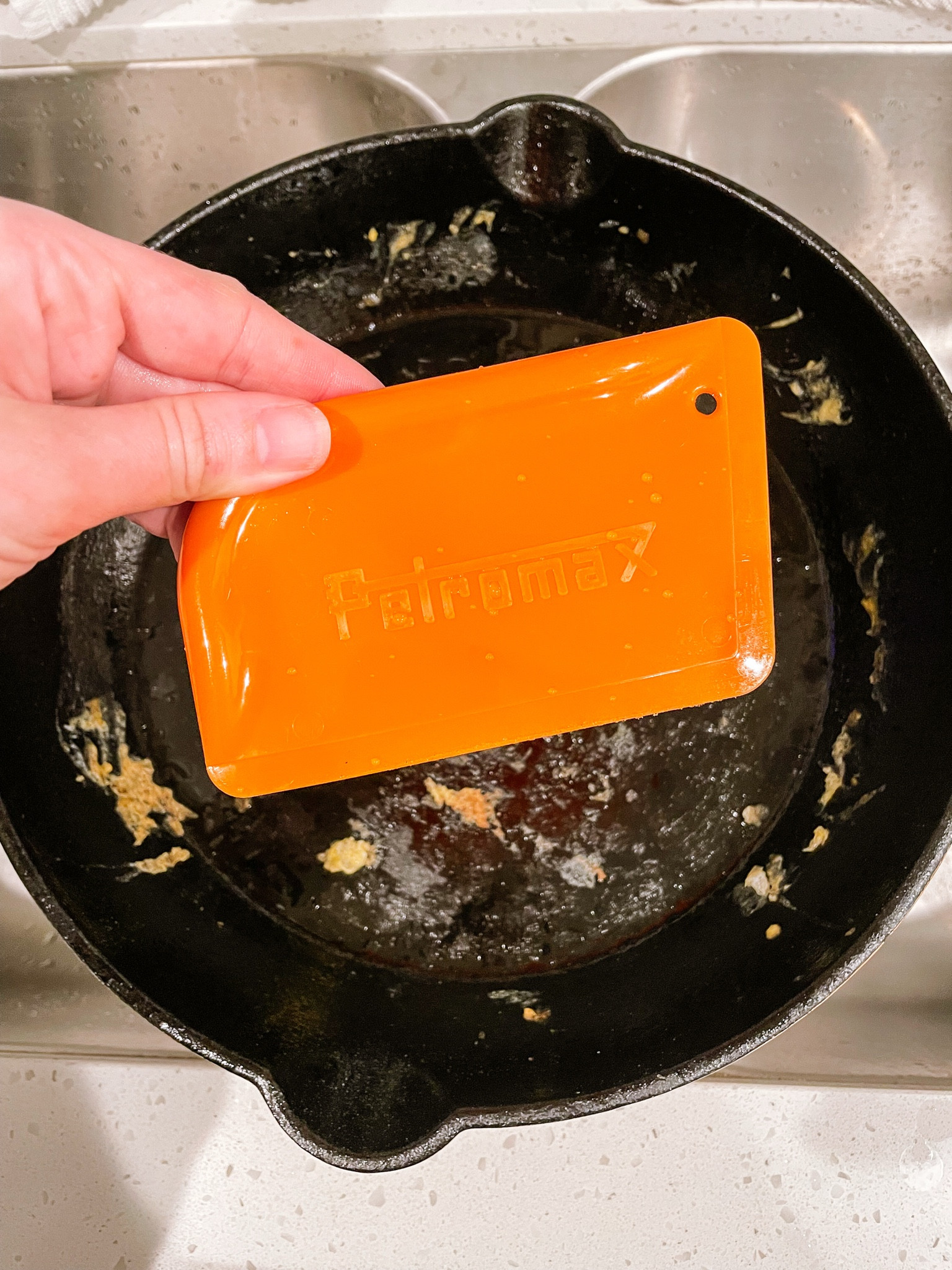 I LOVE this little pan scraper! It works great for cast iron, enamel, or nonstick pans. It helps protect the seasoning or coating and does and awesome job of scraping off eggs, residue, cheese, you name it! 

Amazon, find, kitchen, pan, scraper, cast iron, pan, favorite, finds, must, have, enamel, nonstick, cleaning, favorite.

#LTKFamily #LTKFindsUnder50 #LTKHome