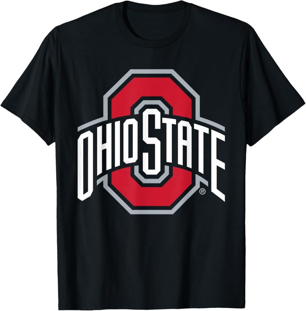 Ohio State Buckeyes Icon Logo Black Officially Licensed T-Shirt | Amazon (US)