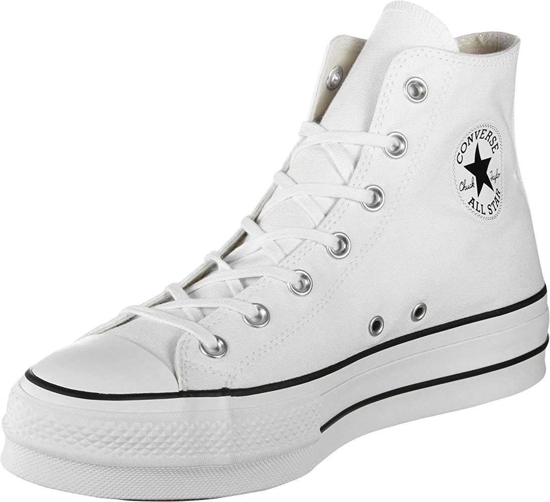 Converse Women's CTAS Lift Hi Black/White Sneaker | Amazon (US)