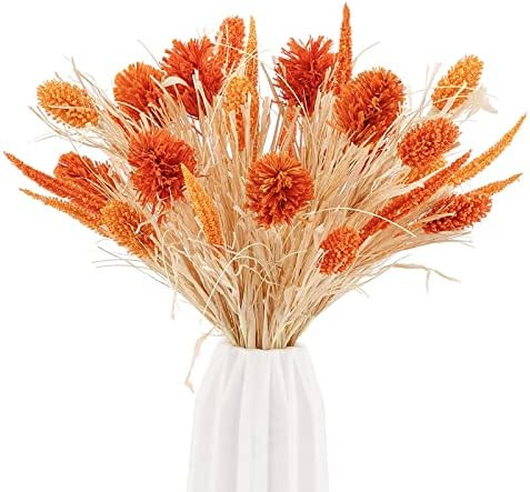 Wesail Artificial Husk Thistle Bush Flowers,Faux Wheat and Sorghum Grass Floral for Home Decor,Fa... | Amazon (US)