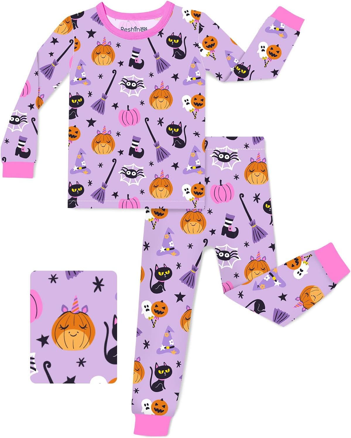 babee Reshinee Bamboo Viscose Toddler Girls Kids Pajamas Unicorn Mermaid Pjs Long Sleeve Snug fit 12M-8Y 2pcs Soft Jammies | Amazon (US)