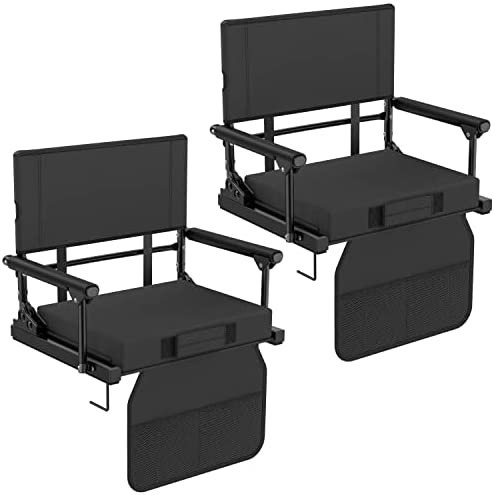 2 Pack stadium seats for bleachers with back support, 600 lbs Rated Lightweight Bleacher Seats wi... | Amazon (US)