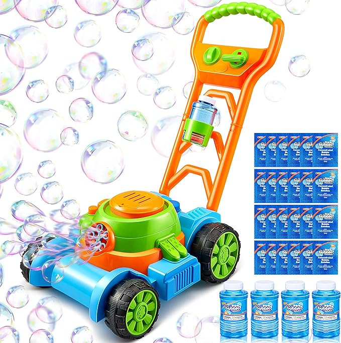 Sloosh Bubble Lawn Mower Toddler Toys - Kids Toys Bubble Machine Summer Outdoor Toys Games, Bubbl... | Amazon (US)
