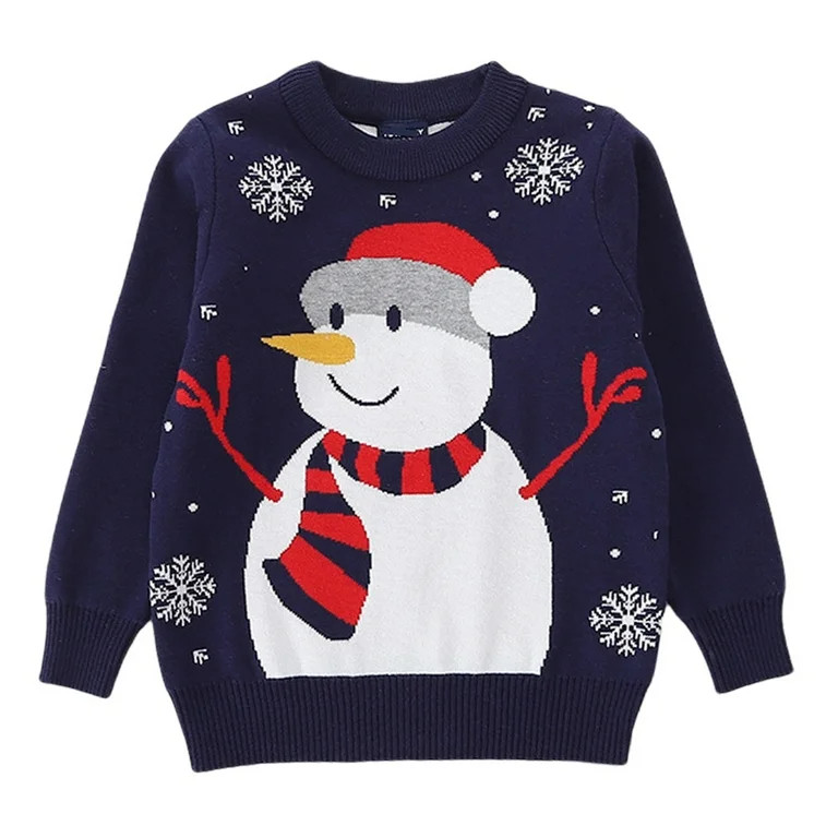 2-7Y Toddler Boys Girls Christmas Sweaters Kids Crewneck Knitted Hoodies Sweatshirts Tops - Walma... | Walmart (US)