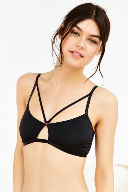 Silence   Noise Front O-Ring Strappy&nbsp;Bralette | Urban Outfitters US
