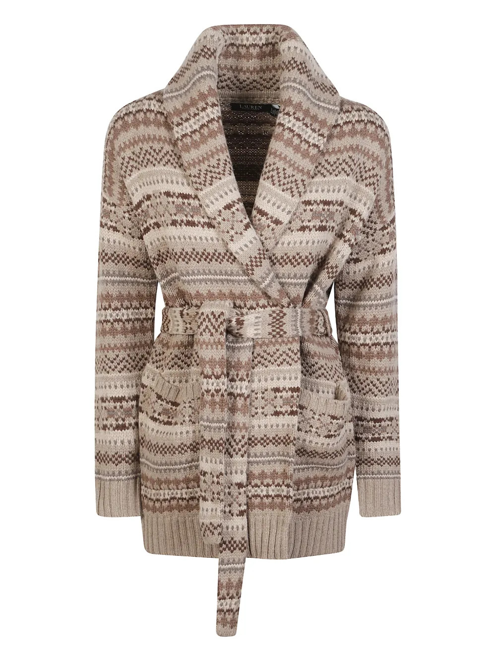 Lauren Ralph Lauren Patterned Belted Cardigan | Neutrals | FARFETCH | Farfetch Global
