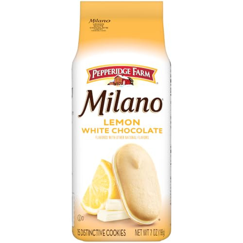 Pepperidge Farm Milano White Chocolate Lemon Flavored Cookies, 7 Oz Bag | Amazon (US)