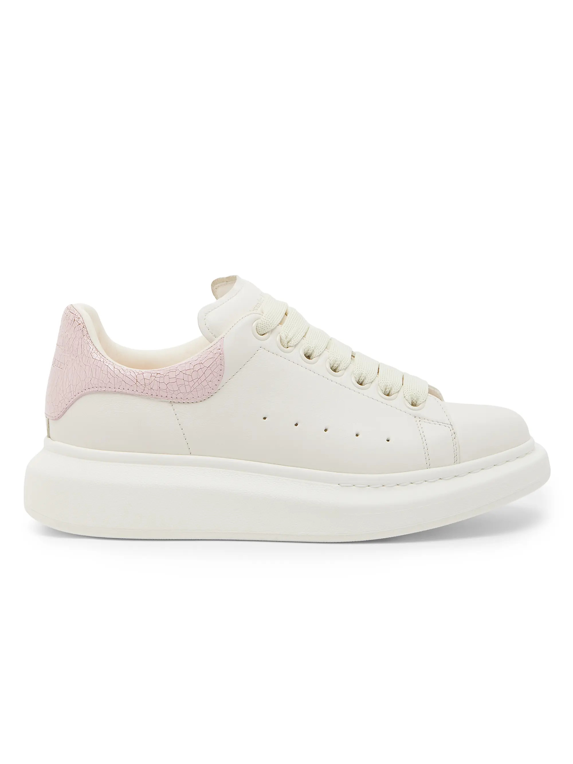 McQueen Rubber Leather Sneakers | Saks Fifth Avenue | Saks Fifth Avenue