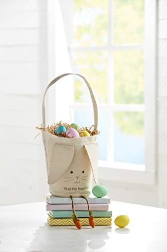 Mud Pie Easter Bunny Candy Bag, 7 1/2" x 8" dia, White | Amazon (US)