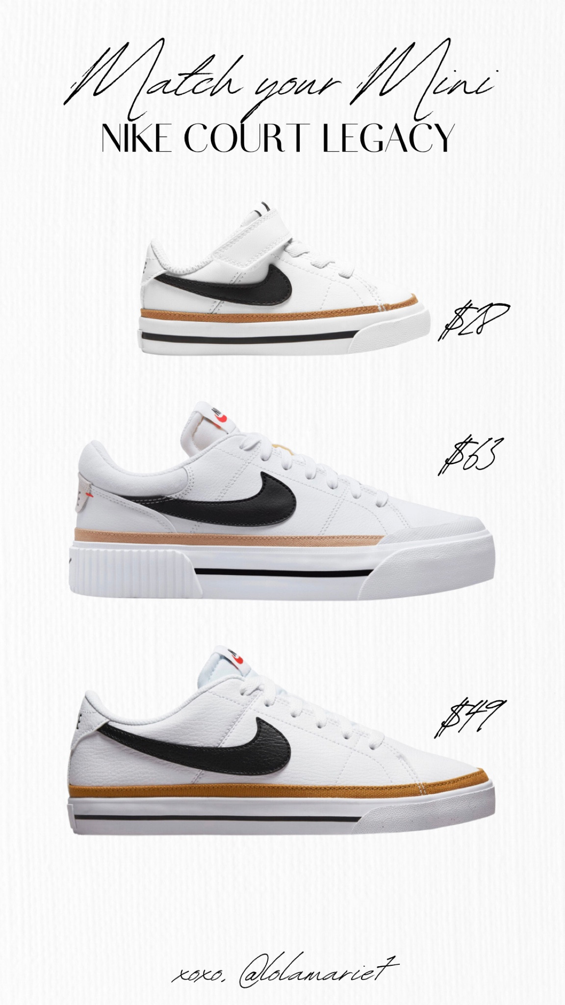 Match your Mini!! Nike Court Legacy’s are on sale now!


#blackfriday #nikestyle #toddlerstyle 

#LTKstyletip #LTKGiftGuide #LTKfindsunder100