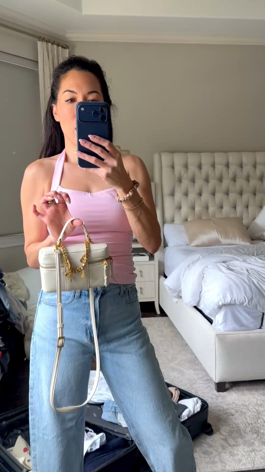 This cross body vanity bag is such a good find for summer.

#LTKootd #LTKOver40