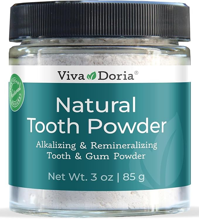 Viva Doria Natural Tooth Powder, Remineralizing, Natural Teeth Whitening, Breath Freshener | Refr... | Amazon (US)