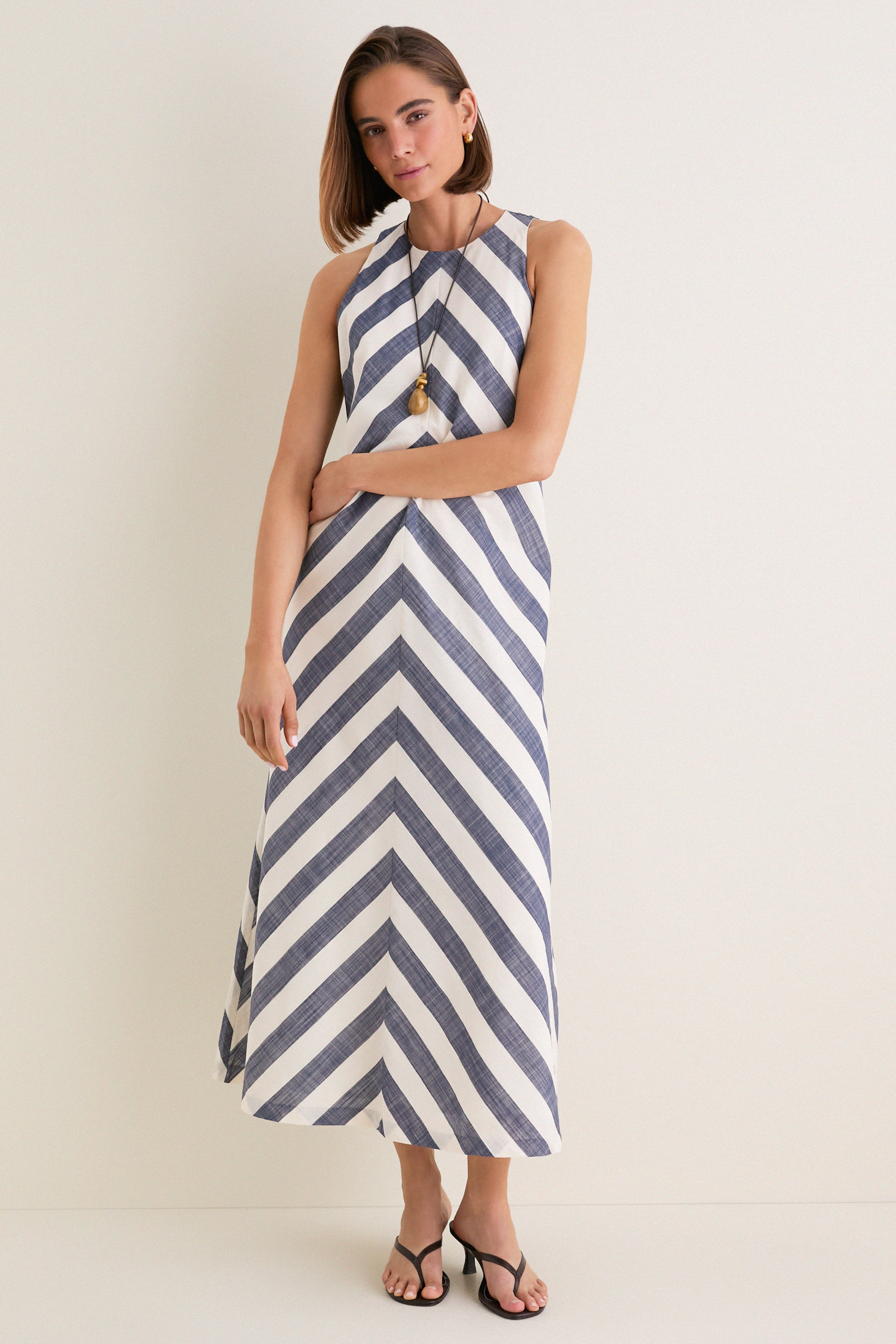 Villa Stripe Cotton Portia Dress | Tuckernuck (US)
