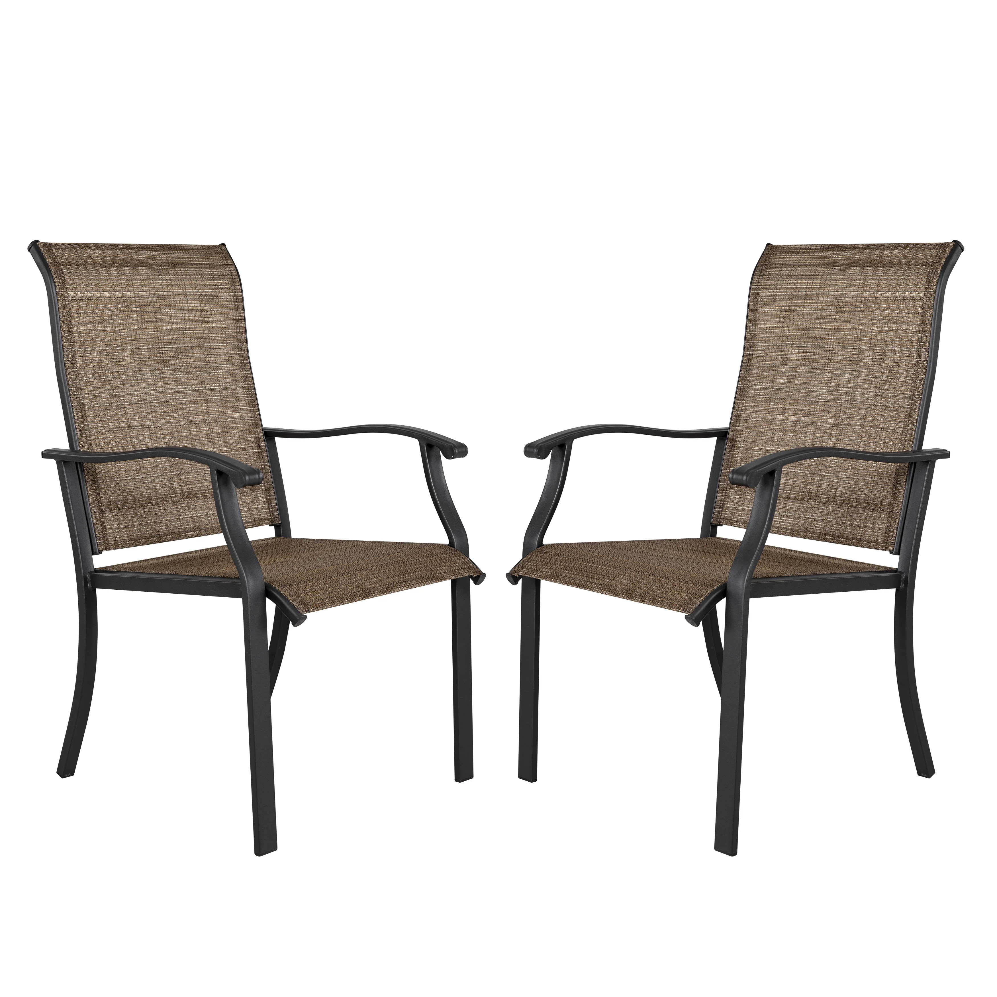 Nuu Garden Patio Chairs Set of 2, Outdoor Dining Chairs High Back with Metal Frame and Textilene ... | Walmart (US)