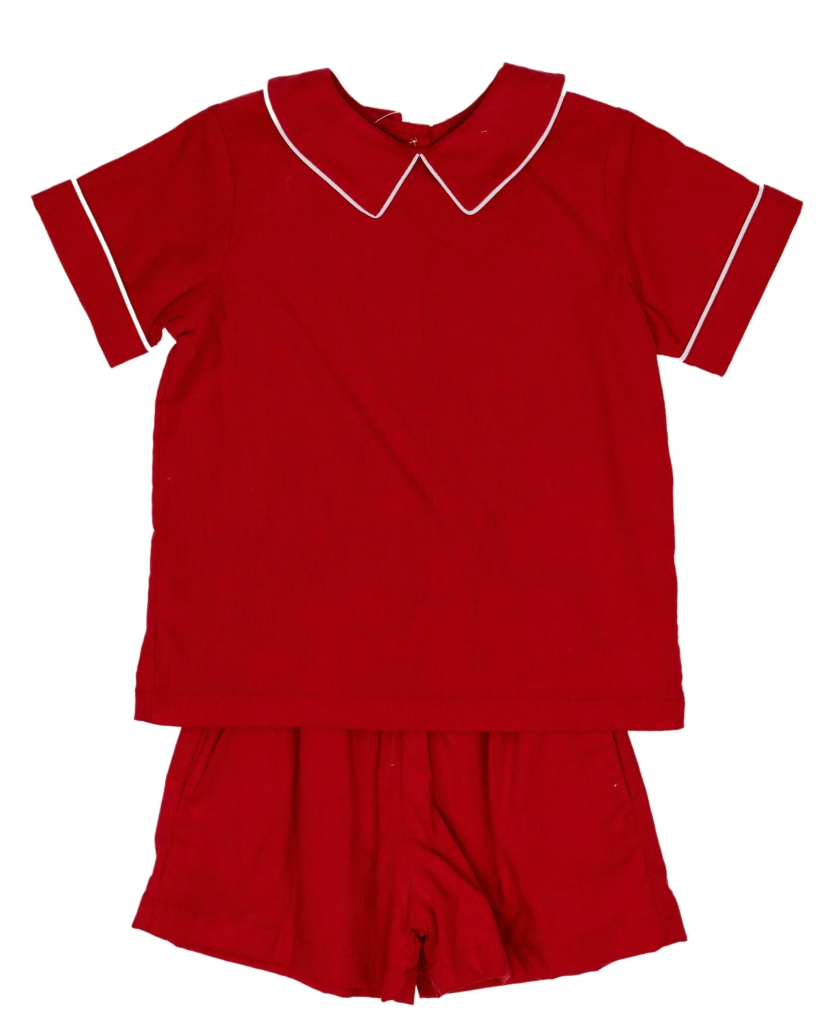 John Red Cord Short Set | The Oaks Apparel Company