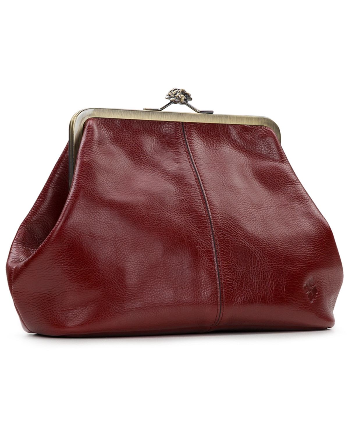 Patricia Nash Medium Sofia Kisslock Leather Bag - Oxblood | Macy's