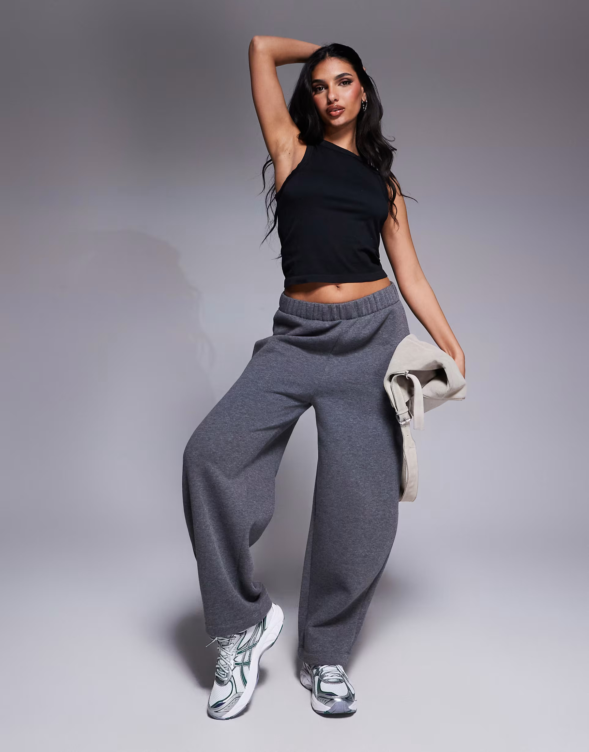 ASOS DESIGN barrel leg jogger in grey | ASOS (Global)
